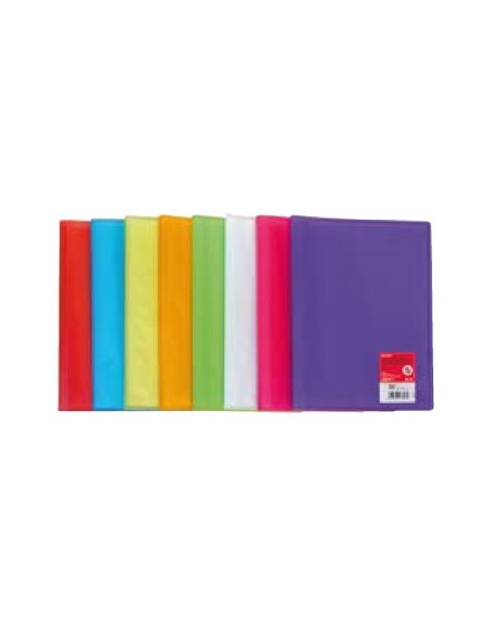 P 12 carpetas Fº 10 fundas soldadas colores surtidos poliplas